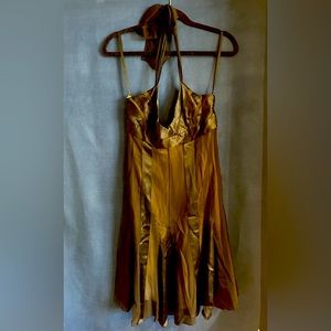 BCBGMaxazria little black cocktail dress 100% silk sz 10